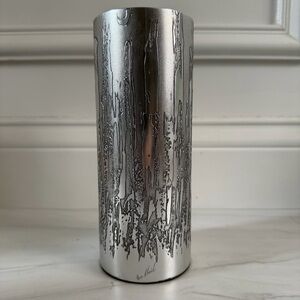Don Sheil Textured Metalware Stalagmite Cylinder Vase - signed